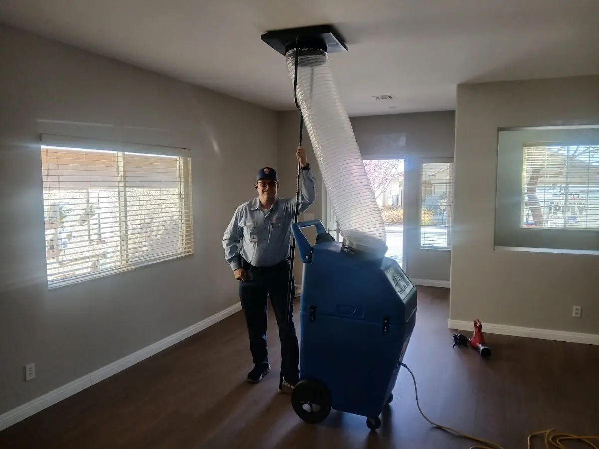 Professional Dryer Vent Cleaning work inside a Highlands home